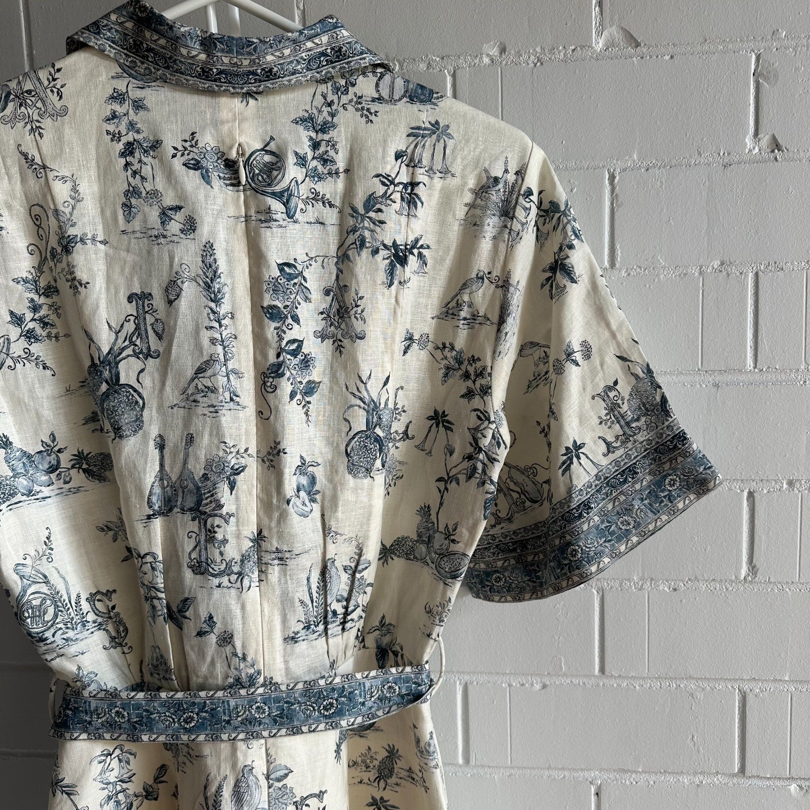 ALEMAIS Casa Linen Mini Shirt Dress AU8 US4 Shift Holiday Coastal