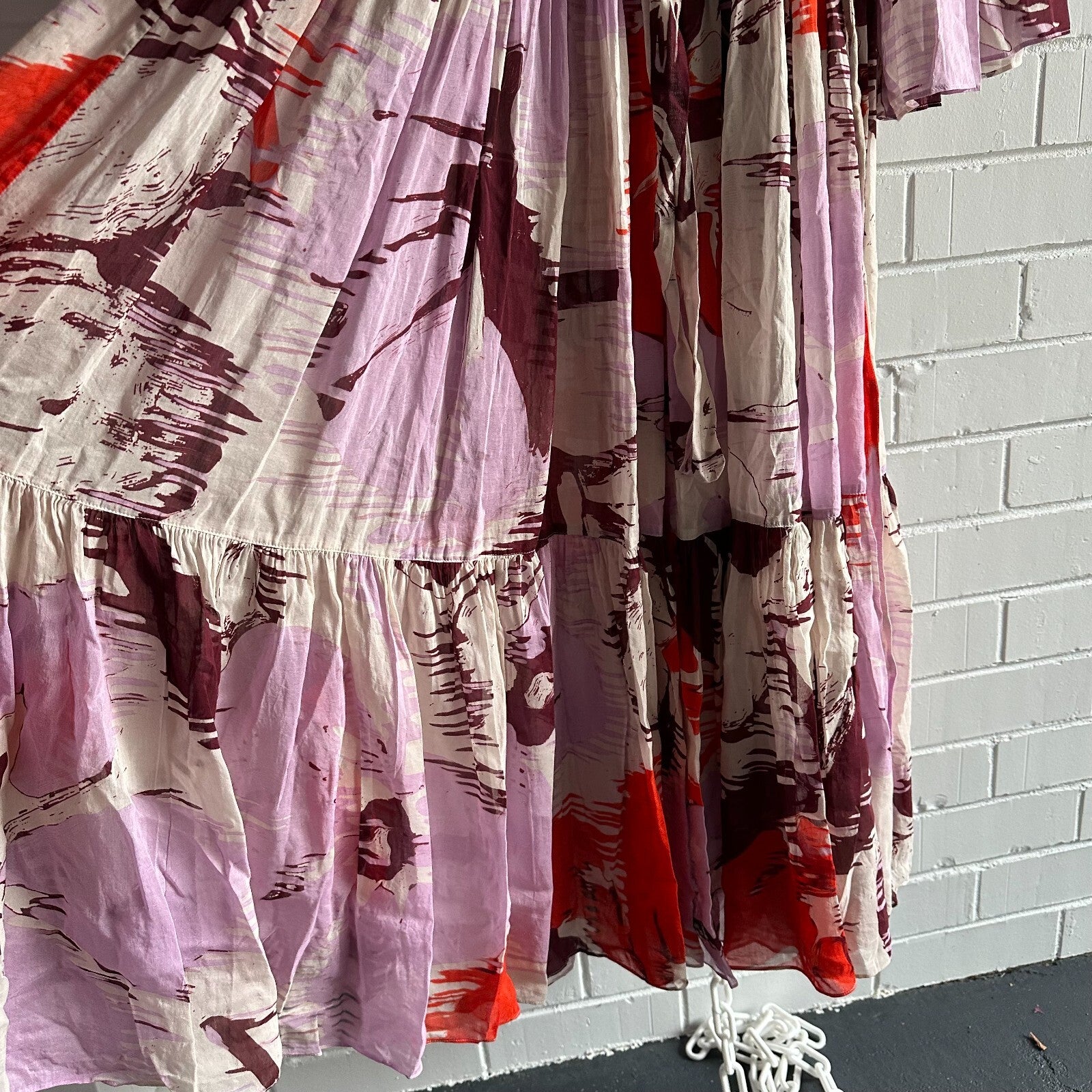 LEE MATHEWS Audrey Silk blend Maxi Dress Size 1 AU8 US4 Billowy