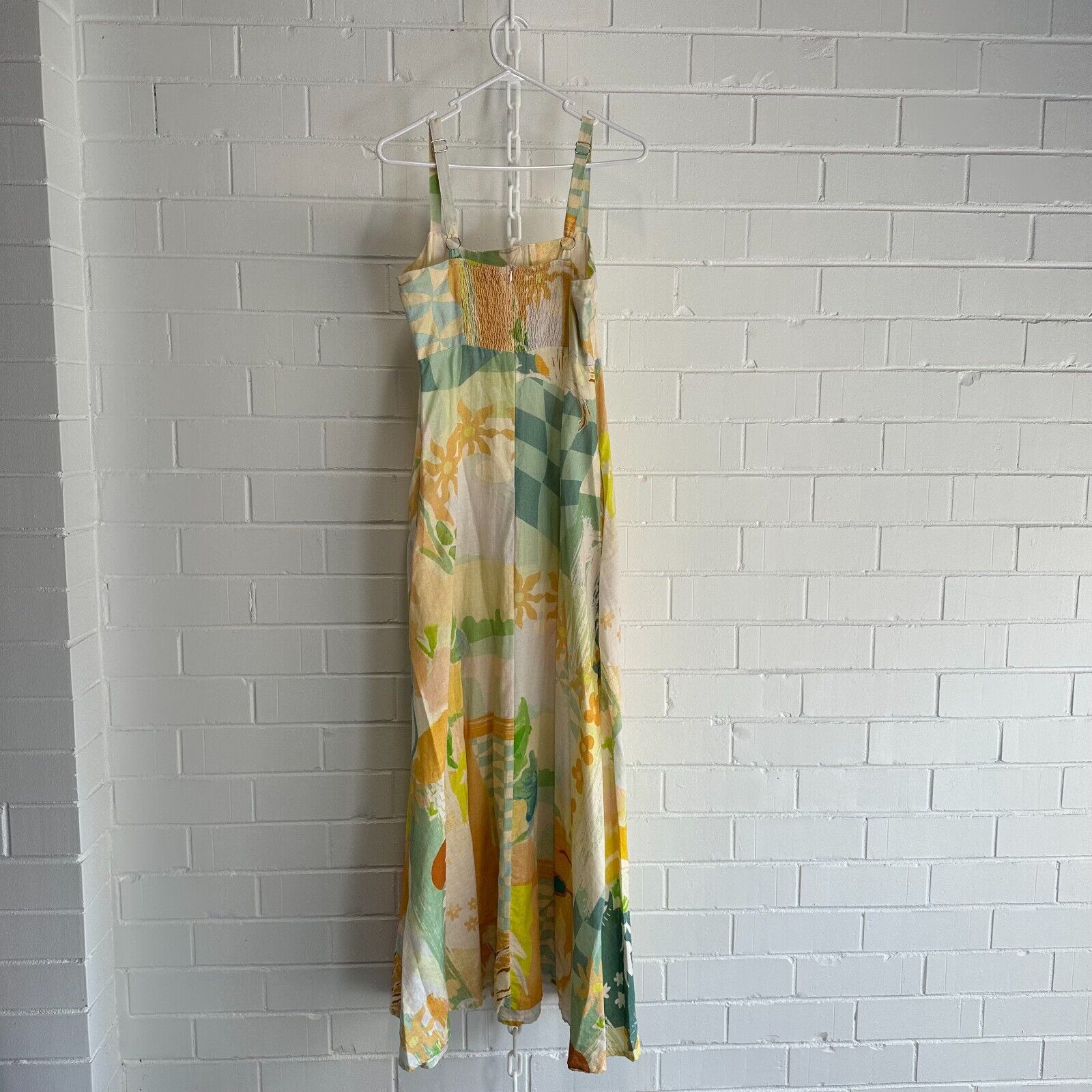 WALNUT MELBOURNE Milan Linen Maxi Dress Size AU8 US4