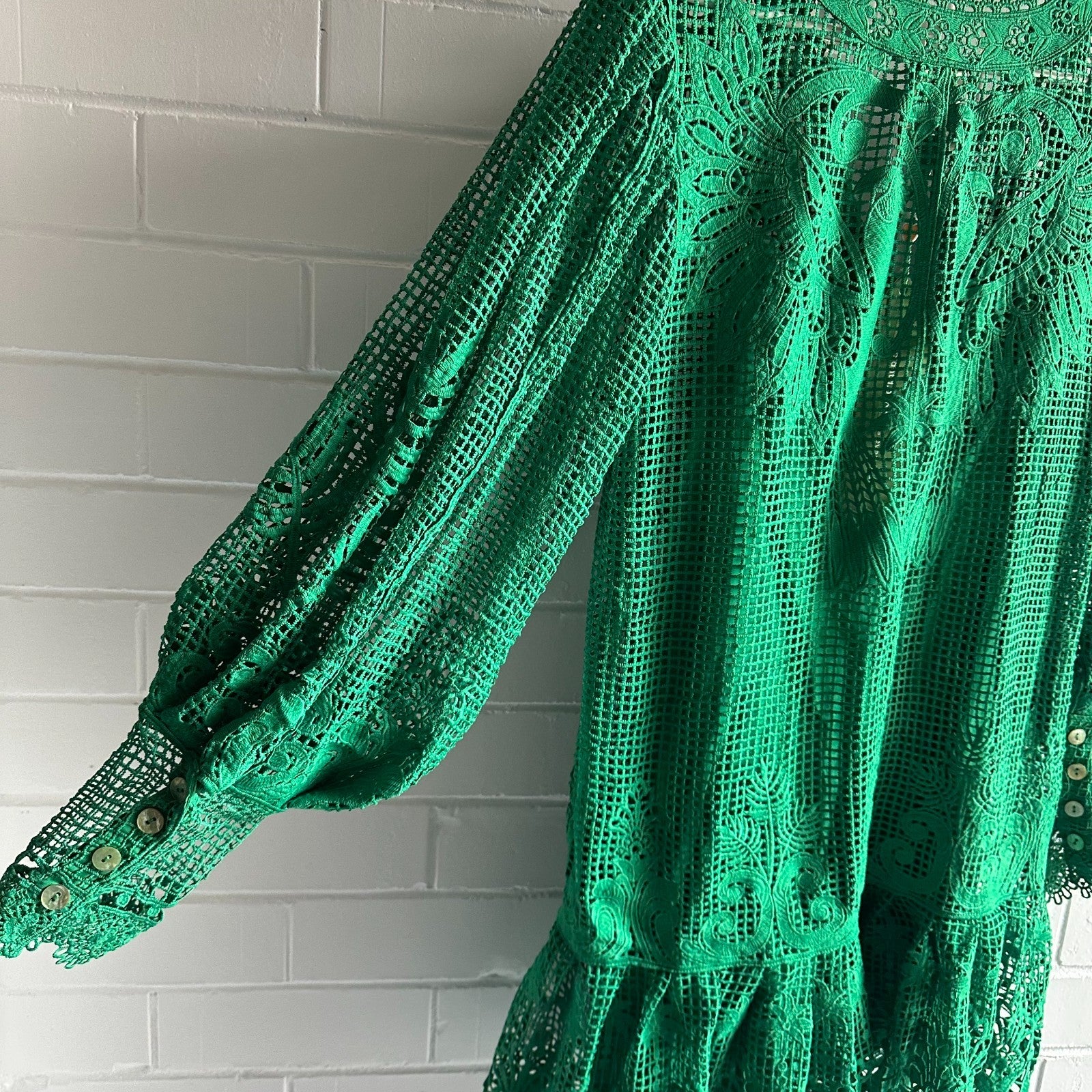 FARM RIO Tropical flight Mini Dress Size M AU10 US6 Bright Green BNWT