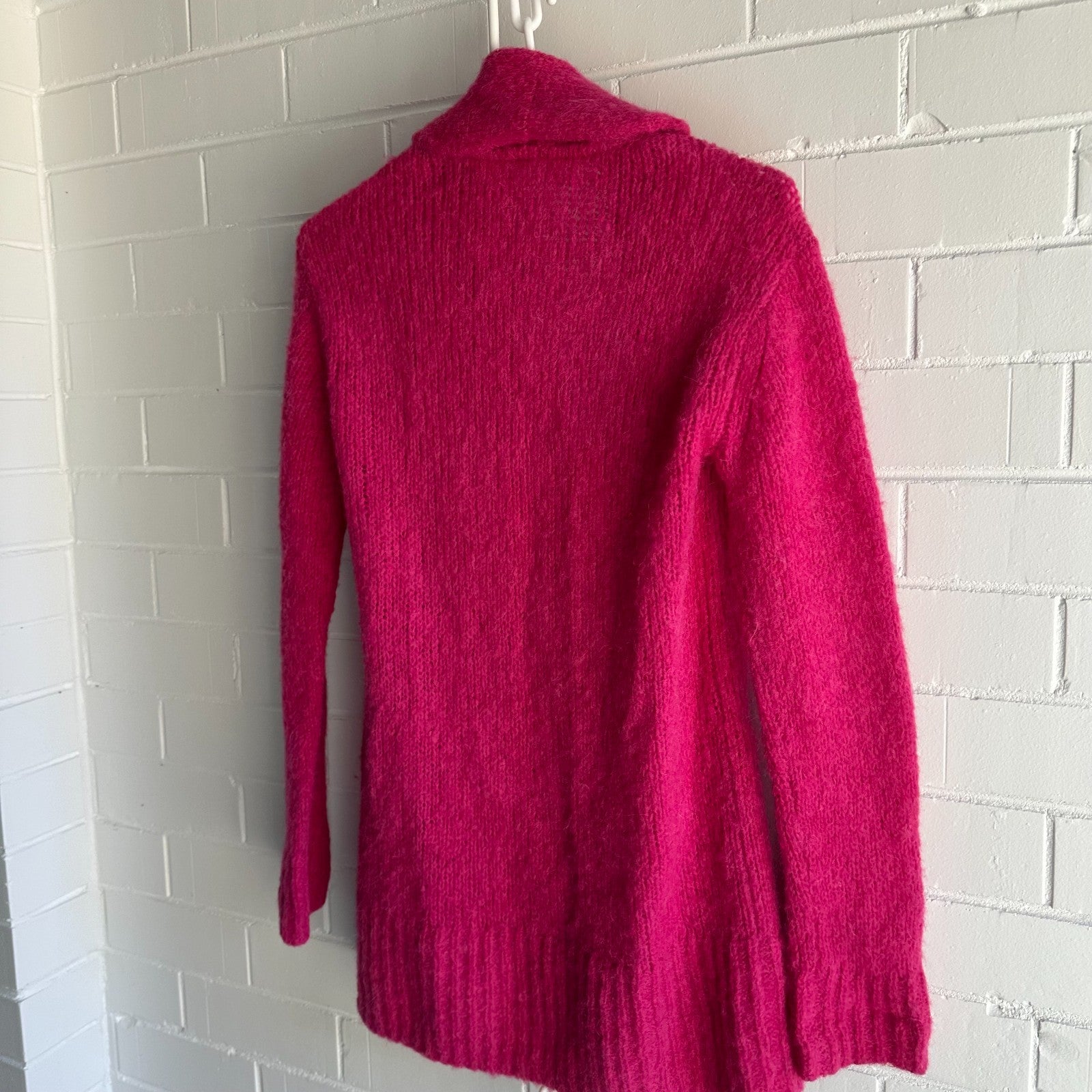 SASS & BIDE The Revolution Longline Cardigan Size XS AU6-8 Hotpink Alpaca