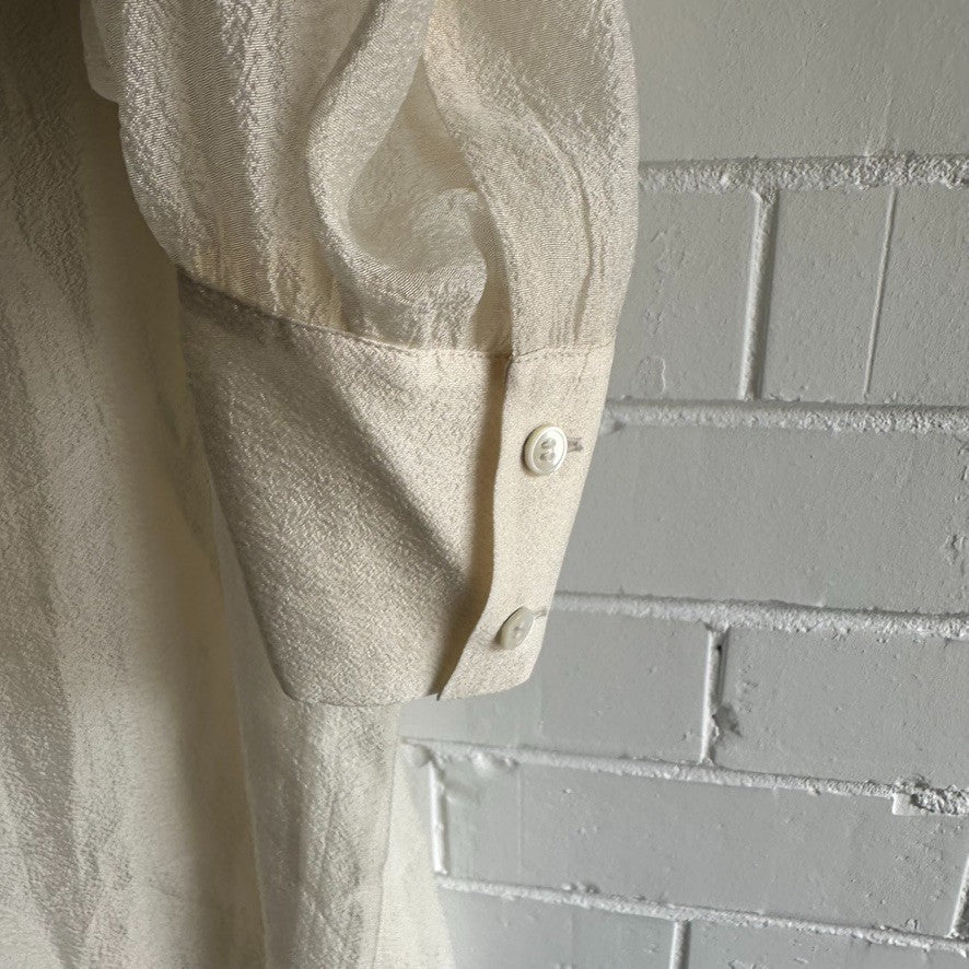 & OTHER STORIES Mirage Ivory Collared Blouse Shirt AU10 US6 Chic Long slv BNWT