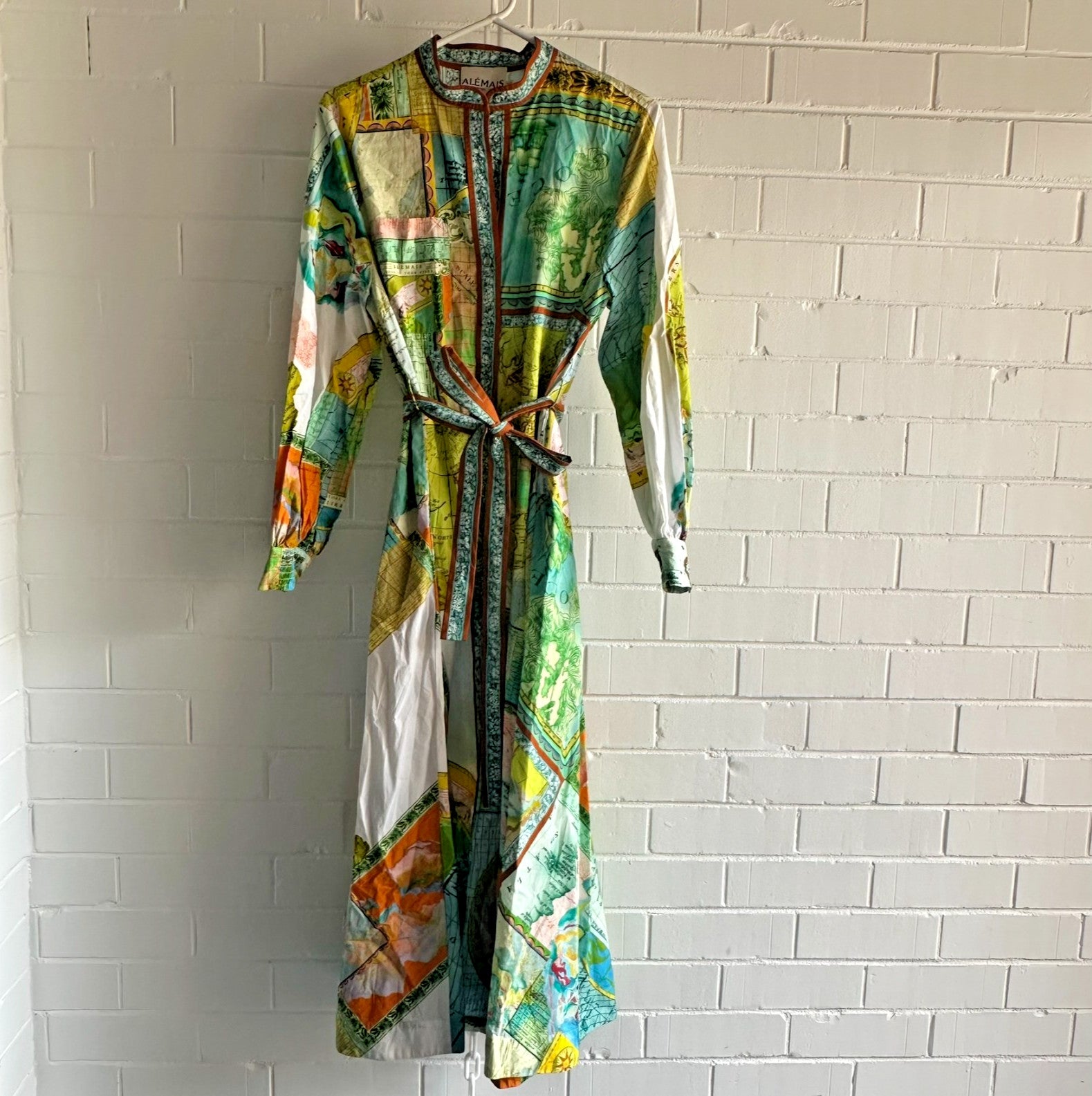 ALEMAIS Atlas Long sleeve Maxi Shirtdress AU10 Organic Cotton