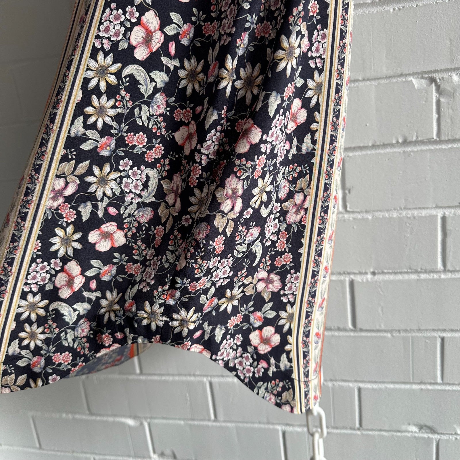 KACHEL Silk Shift Dress AU12 patchwork print Sleeveless