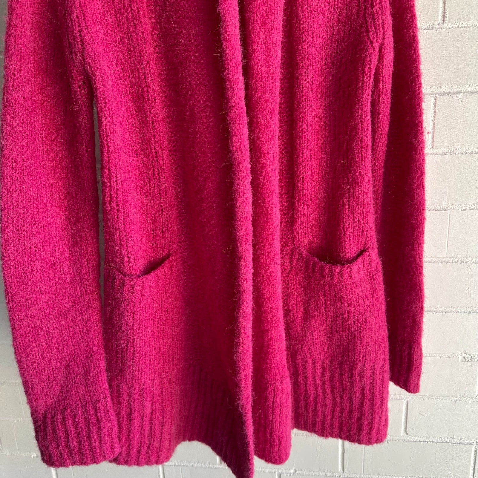 SASS & BIDE The Revolution Longline Cardigan Size XS AU6-8 Hotpink Alpaca