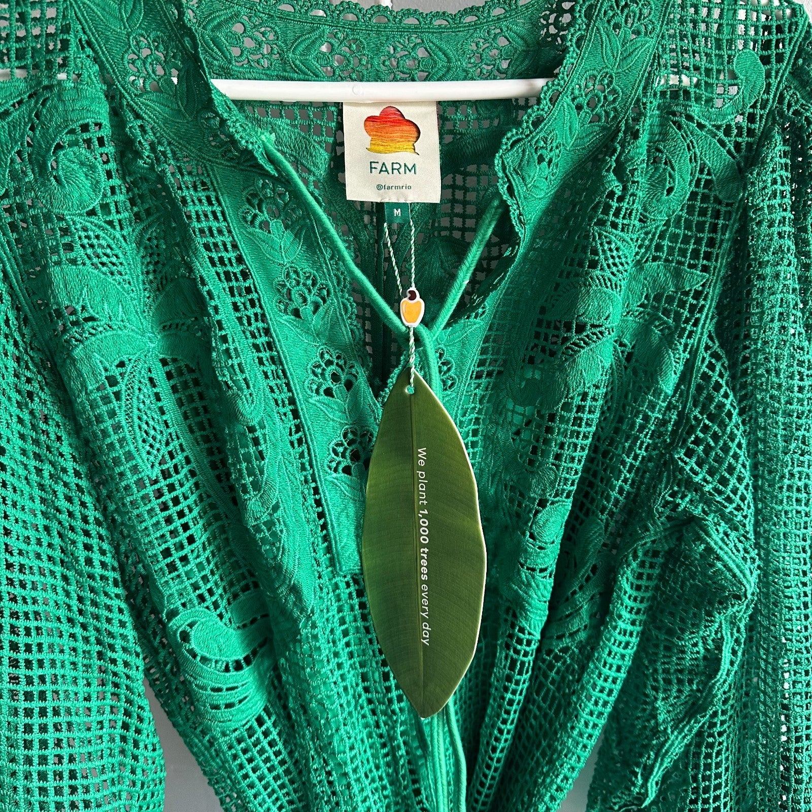 FARM RIO Tropical flight Mini Dress Size M AU10 US6 Bright Green BNWT